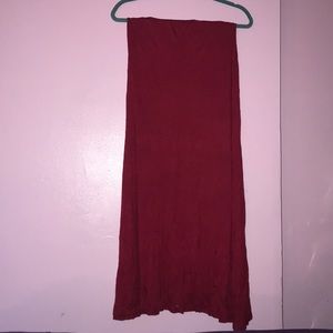 Burgundy maxi skirt